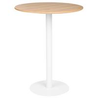 STEHTISCH Hellbraun/Weiß 80/80 cm Morella - Hellbraun, Holzwerkstoff (80/80/103cm) - Beliani