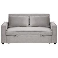 SCHLAFSOFA Stoff Grau Uttela - Dunkelgrau, Textil (172/86/89cm) - Beliani