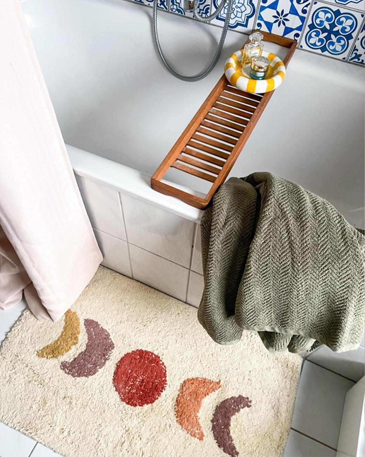 BADEMATTE Beige 50/80 cm Esme - Beige/Gelb, Textil (50/80cm) - Beliani