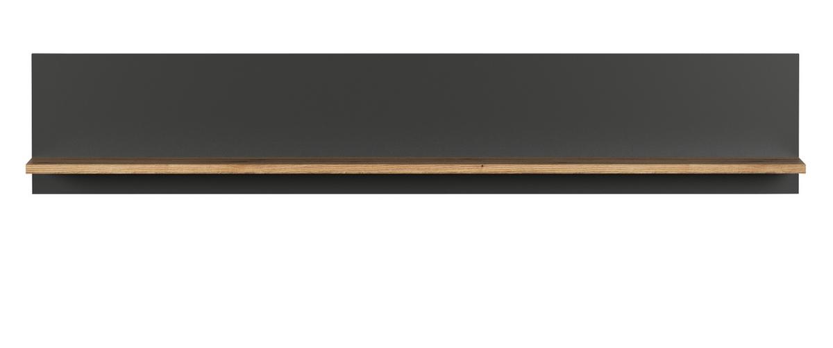 WANDBOARD grau, Evoke Eiche 150 cm, Wandregal hängend - Anthrazit/Grau, Holzwerkstoff (150/25/18cm) - Top.Furn