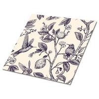 FLIESENAUFKLEBER 9 Stück 30x30 cm selbstklebend Vögel auf einem Ast - Grau, Textil (30/1.6/30cm) - TULUP