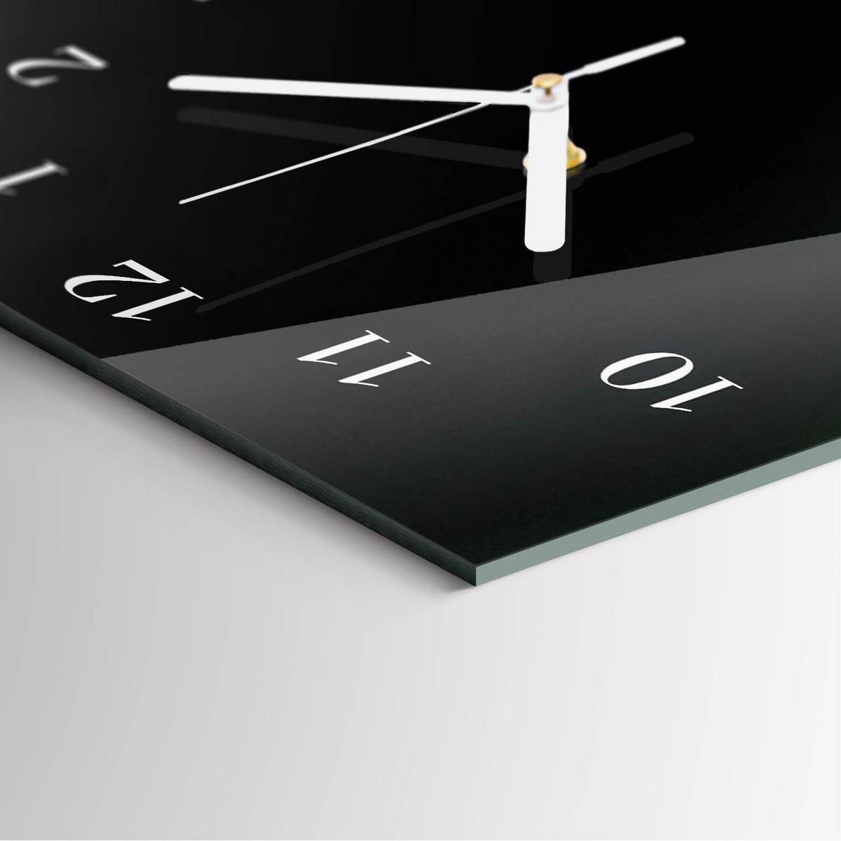 WANDUHR aus Glas 30x60 cm - Abstraktion - Schwarz, Glas (30/60/0.4cm) - TULUP