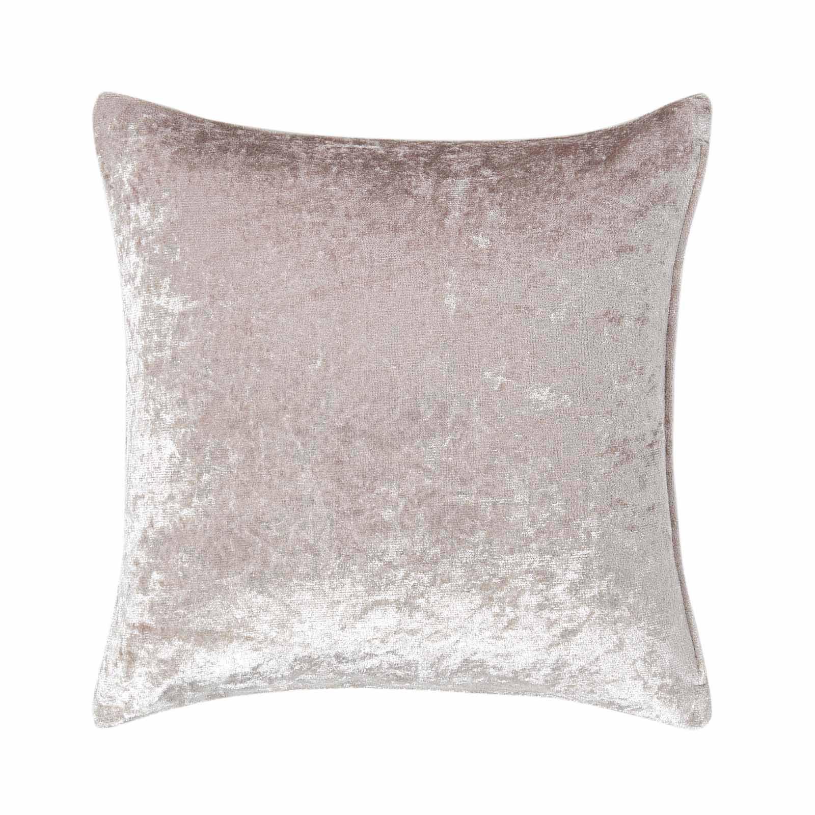 KISSENHÜLLE Pannesamt creme 45/45 cm - Creme, Textil (45/45cm) - Homescapes