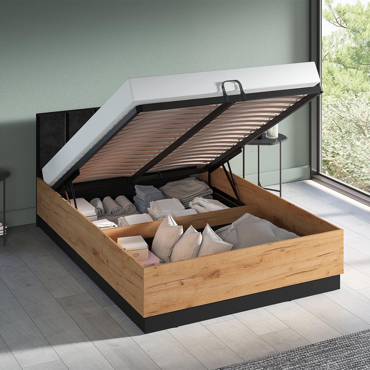 BOXBETT 140/200 Solal Holz - Braun, Holzwerkstoff (140/200cm) - Petits-meubles
