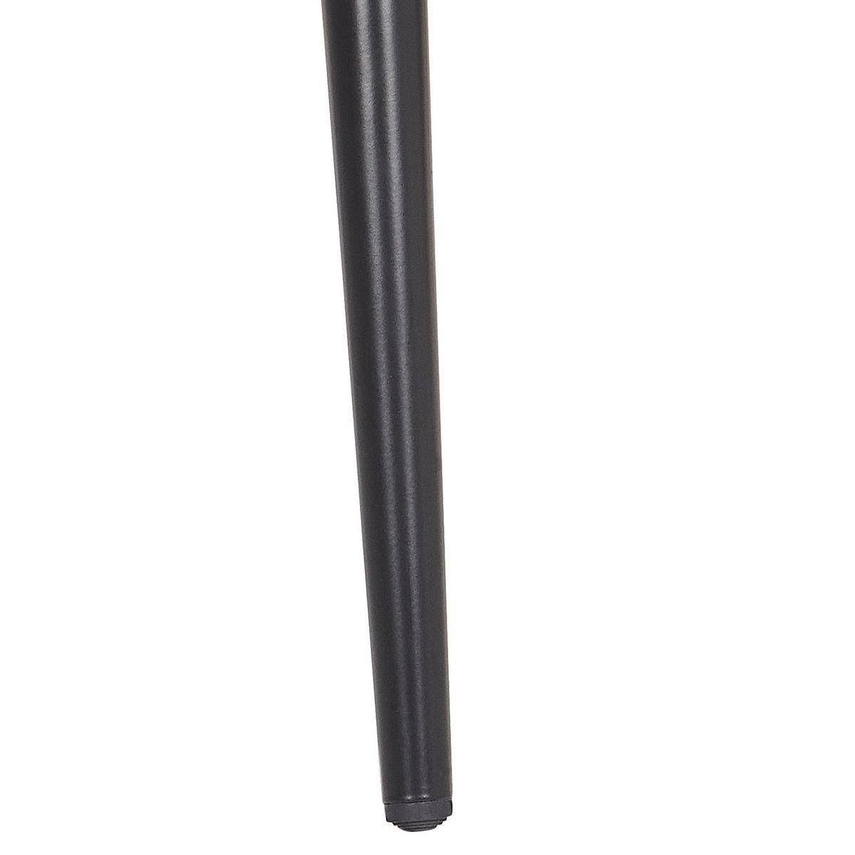 ESSZIMMERSTUHL 2er-Set Samtstoff Schwarz Sanilac - Schwarz, Textil/Metall (52/75/44cm) - Beliani