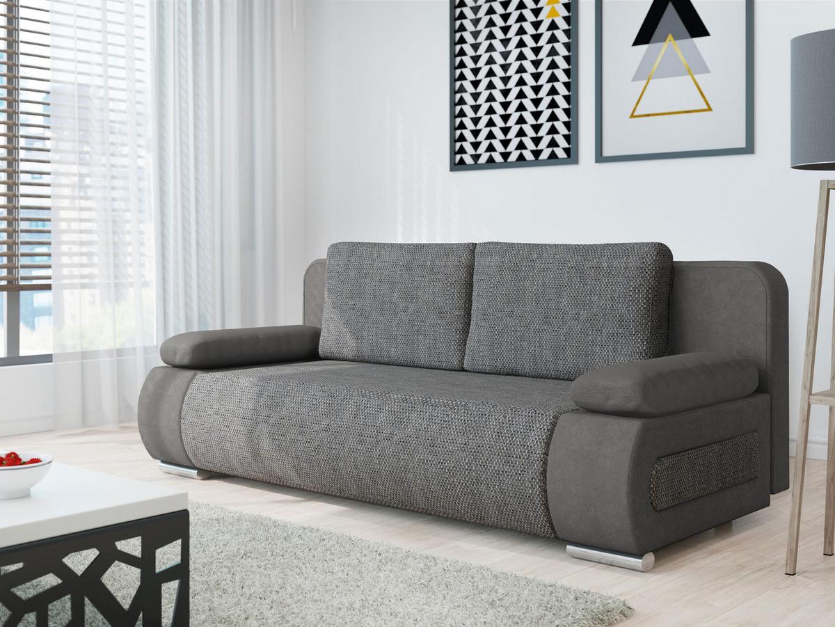 SCHLAFSOFA Emma - Dunkelgrau, Holz/Kunststoff (200/77/92cm) - MIRJAN24