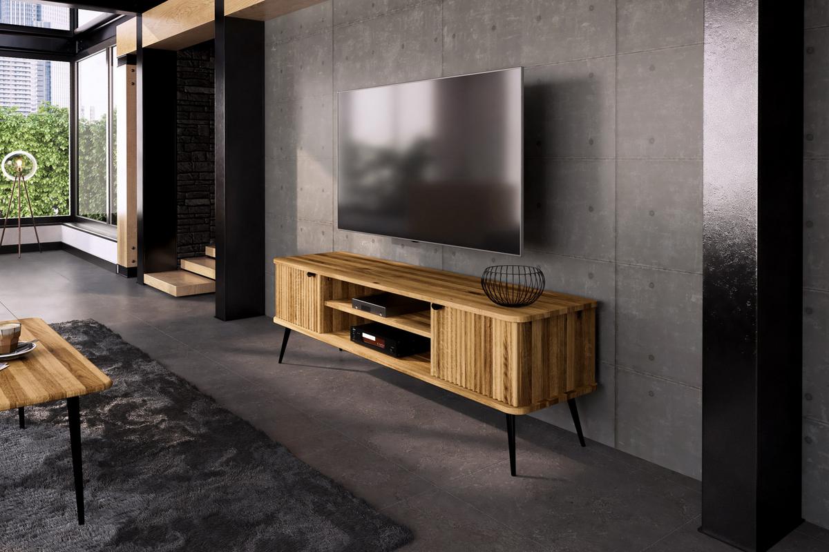 TV-STÄNDER LINA Wildeiche - Wildeiche, Holz (180/57/46cm) - byoak