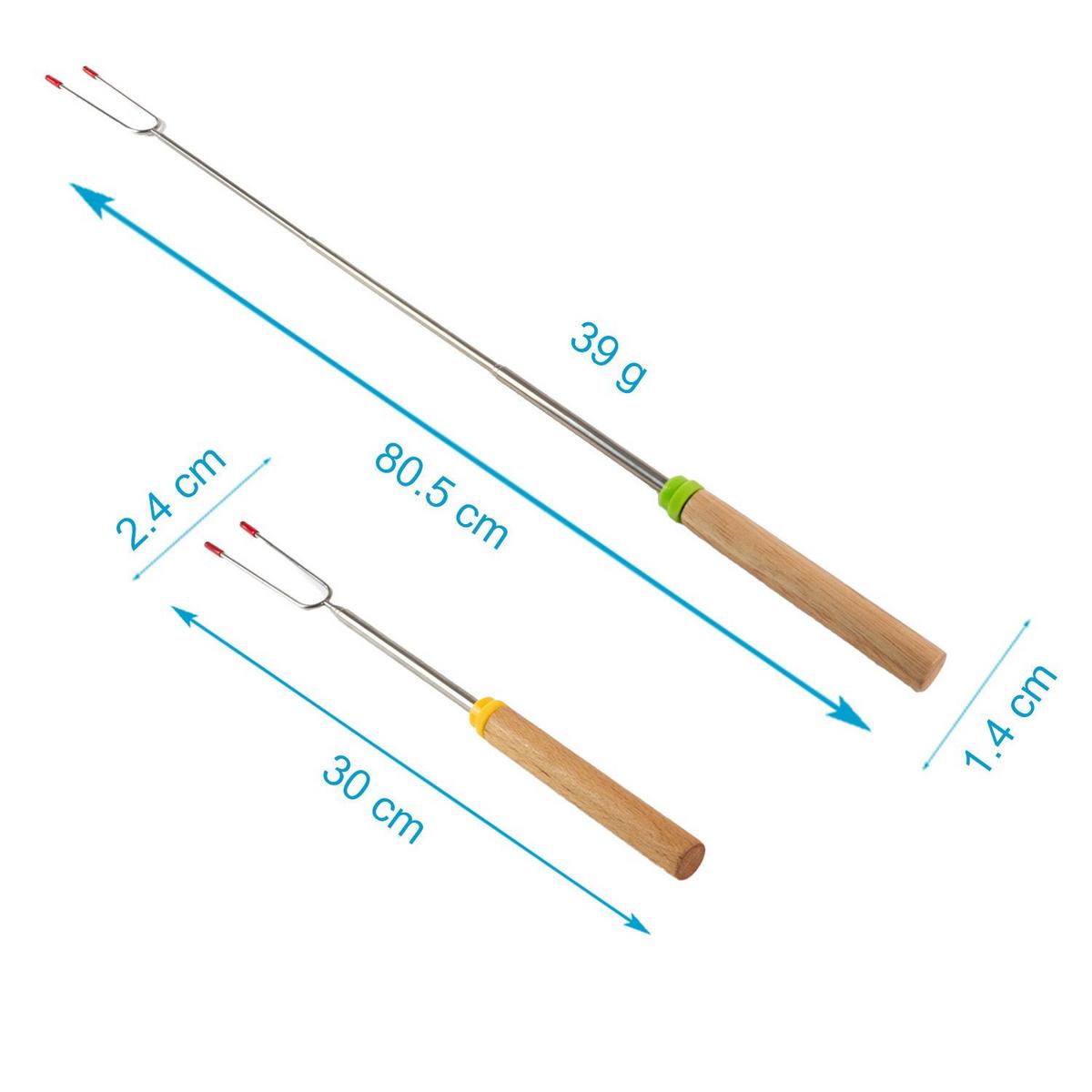 GRILLSPIESSE aus Edelstahl mit Aufbewahrungstasche (8-tlg. Set) - Multicolor, Metall (30cm)