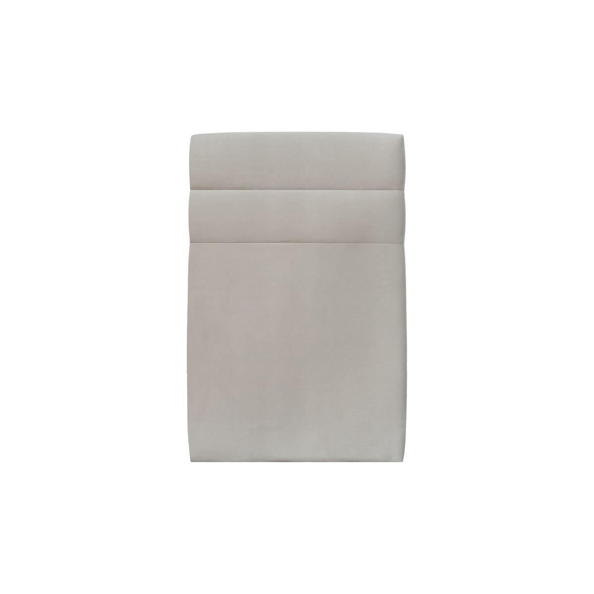 KOPFTEIL Modell Linien – Hellgrauer Samtstoff 90 cm - Beige/Hellgrau, Karton/Holz (90/120/10cm) - Sommeil de Plomb