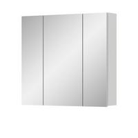 SPIEGELSCHRANK weiß 80 x 77 cm, Badschrank 3-türig - Weiß, Glas/Holzwerkstoff (82/77/18cm) - Inn.Furn