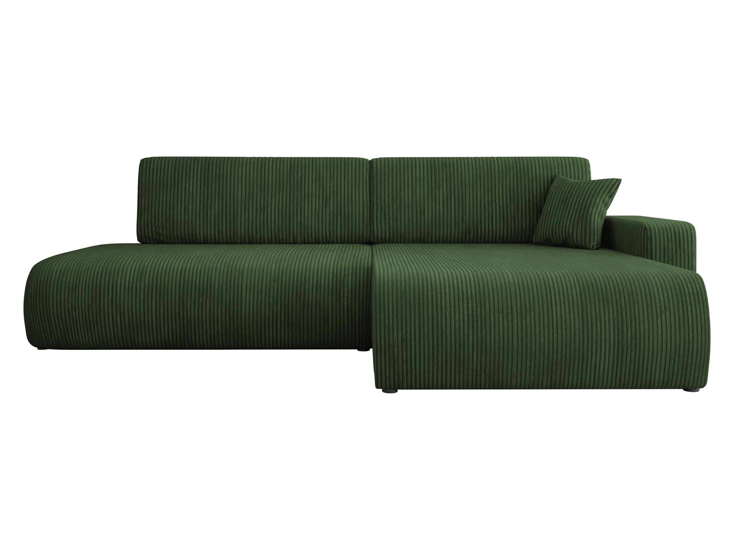 ECKSOFA Piano O Cord - Schwarz/Grün, Holz/Kunststoff (262/145cm) - MIRJAN24
