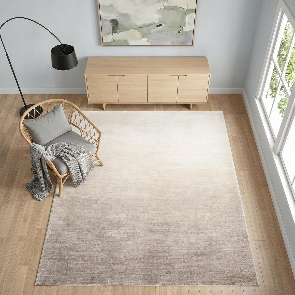 TEPPICH OMBRE hellbraun - Hellbraun, Textil (160/230cm) - IDIMEX