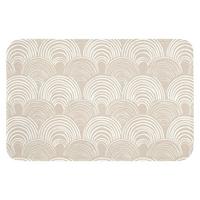 BADEMATTE Wellen - Textur - Beige Rutschfest 60x40 cm - Kaschmir, Textil (60/40cm) - OnlyWow