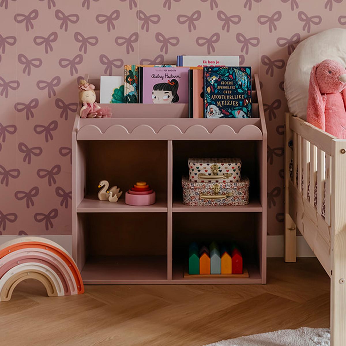 BÜCHERREGAL Book Nook Rose - Pink, Holzwerkstoff (71/76/33cm) - Petits-meubles