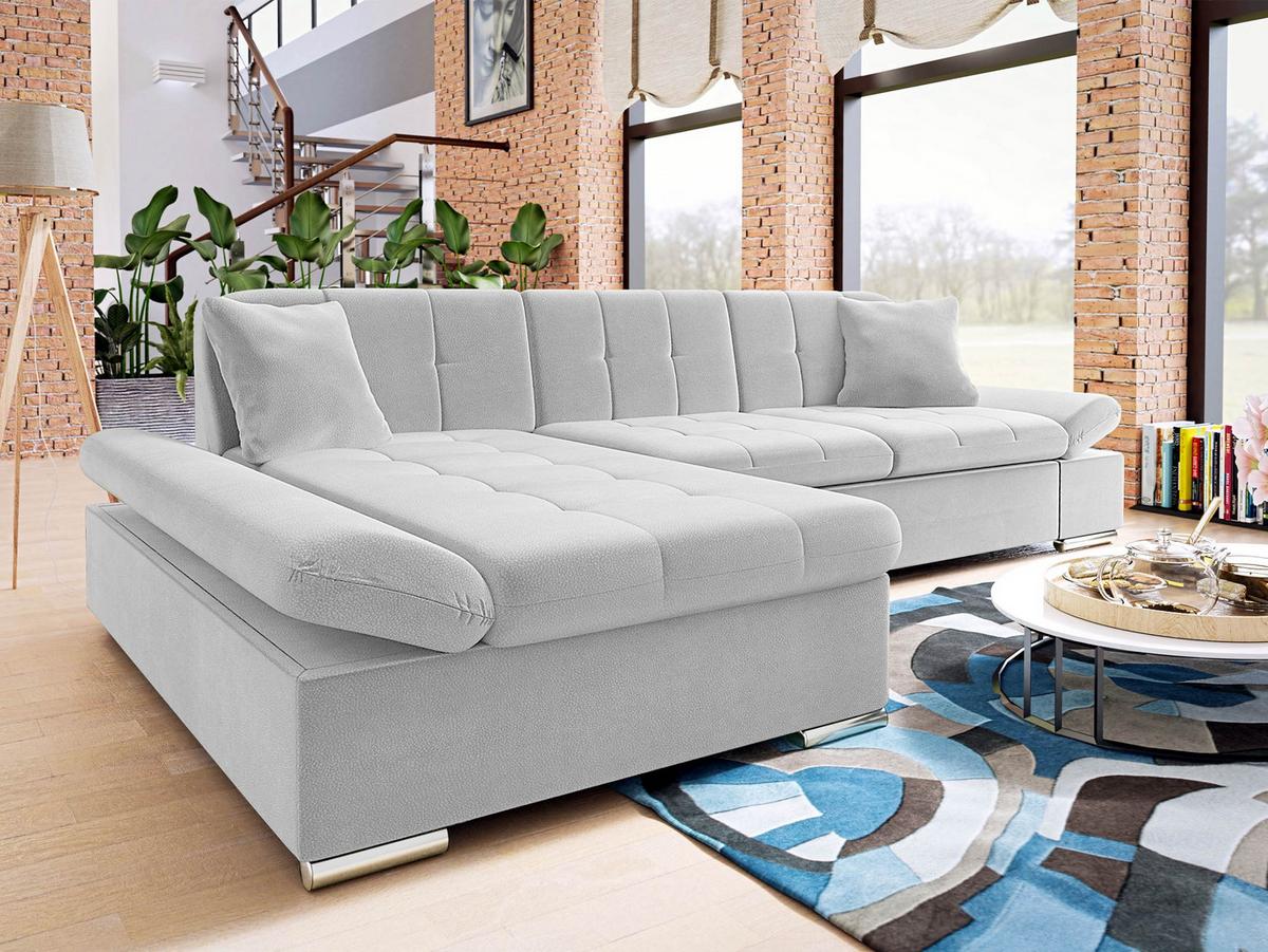 ECKSOFA Montana Premium, Seite: Links - Silberfarben, Holz/Textil (278/161cm) - MIRJAN24