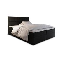 BOXBETT LENA 180x200 cm mit Matratze und Topper - Schwarz - Anthrazit, Holz (180/200cm) - MASSENO