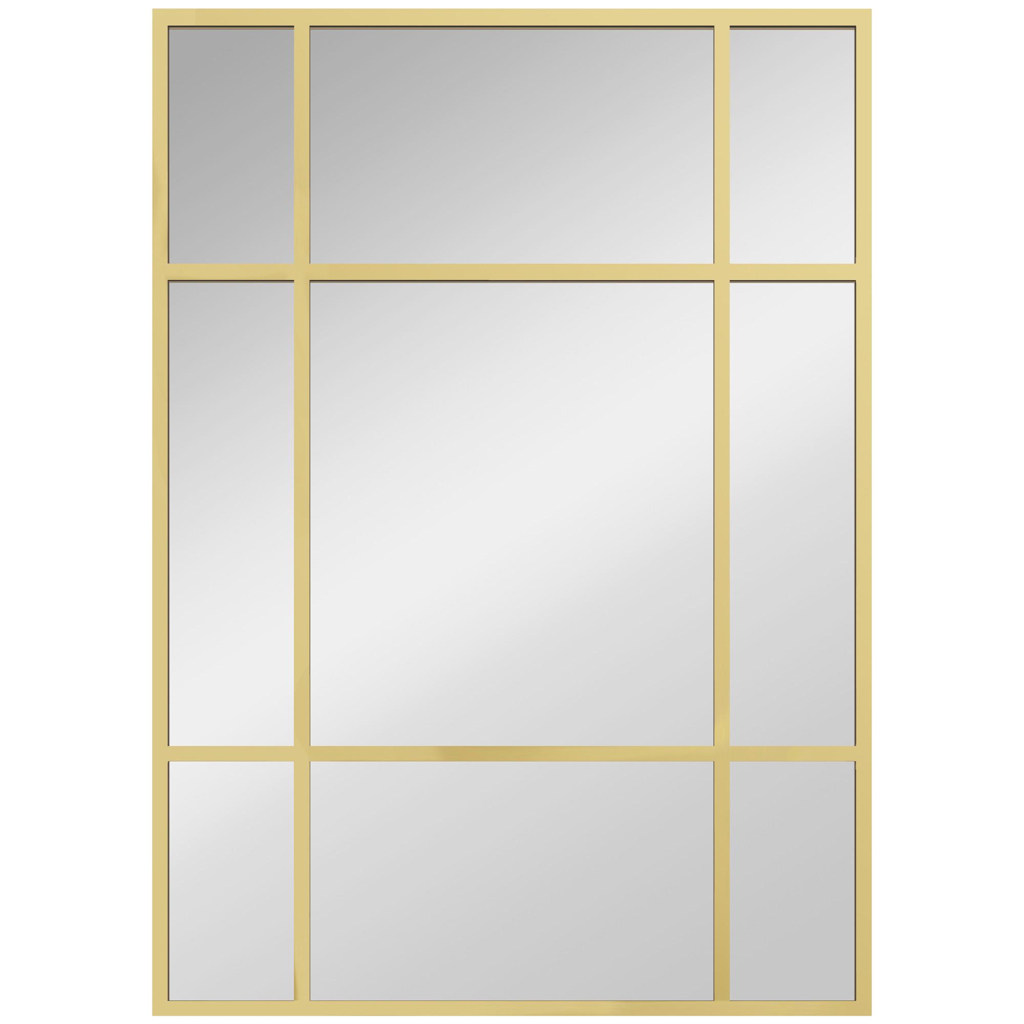 WANDSPIEGEL Glas Metall Gold - Goldfarben, Glas (2/70/50cm) - HOMCOM