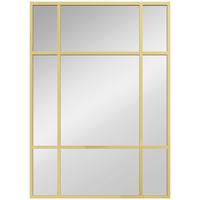 WANDSPIEGEL Glas Metall Gold - Goldfarben, Glas (2/70/50cm) - HOMCOM