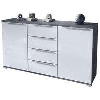 SIDEBOARD Linio Weiß Hochglanz - Weiß Hochglanz, Holzwerkstoff (138.5/75.5/35cm) - Vladon