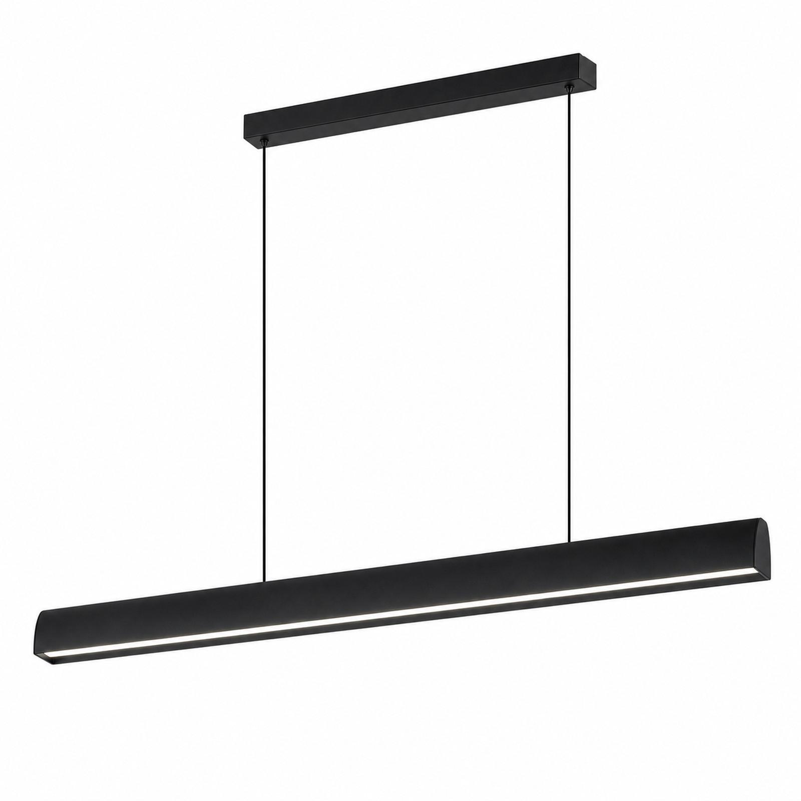 LED PENDELLEUCHTE Fyrith 106.7/7.5/161 cm - Schwarz, Kunststoff/Metall (106.7/7.5/161cm) - ZMH