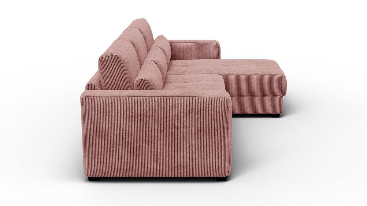 ECKSOFA OLI 4-Sitzer rechts, altrosa - Altrosa, Holz/Textil (295/172cm) - Wozimo