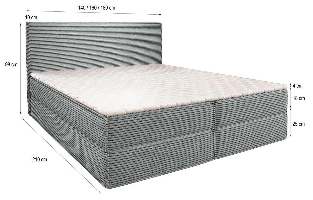 BOXBETT PELLIO 180x200 cm mit Matratze und Topper - Gelb - Gelb, Holz (180/200cm) - MASSENO