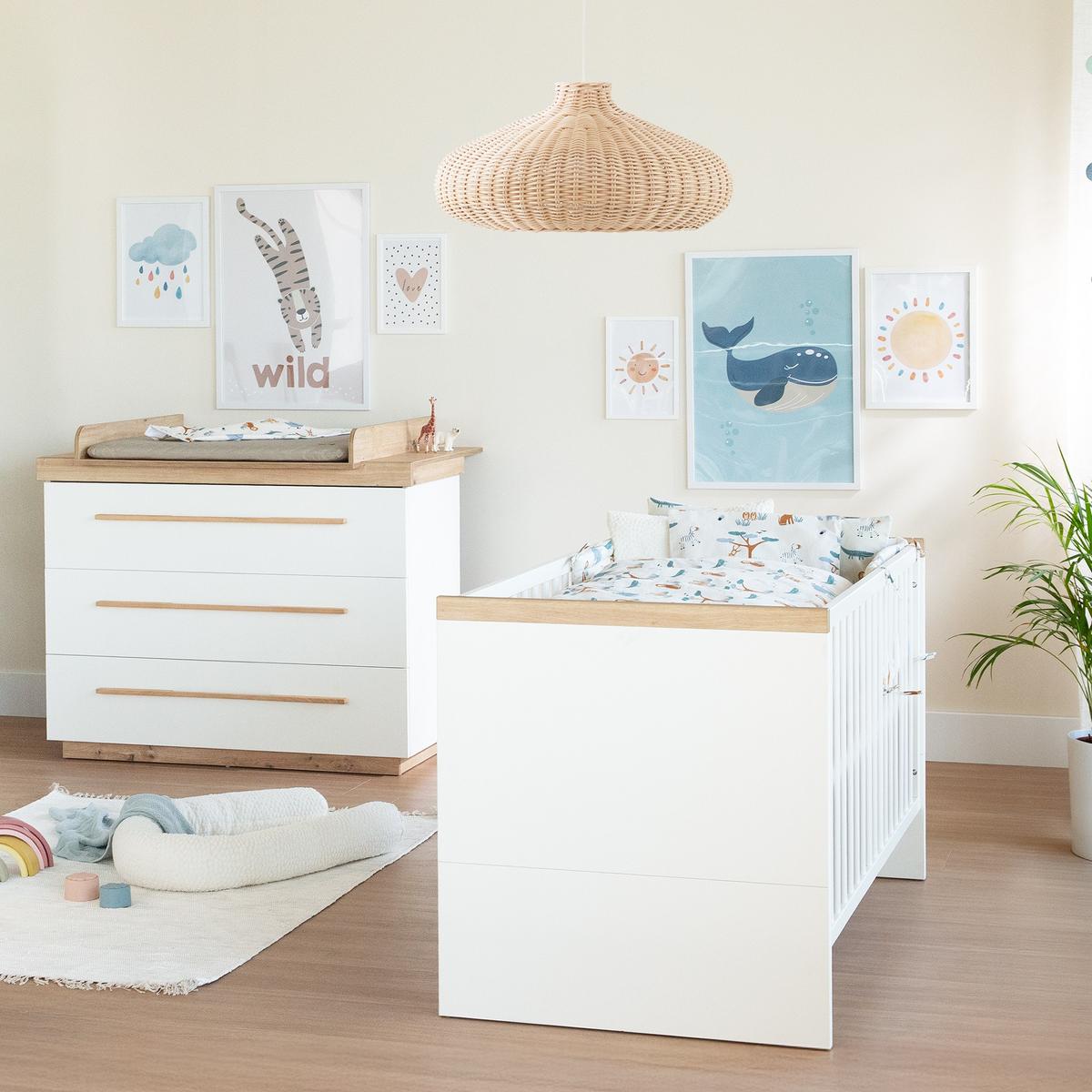 BABYZIMMER Lumo 2-teilig - Weiß, Holz (1/1/1cm) - Roba