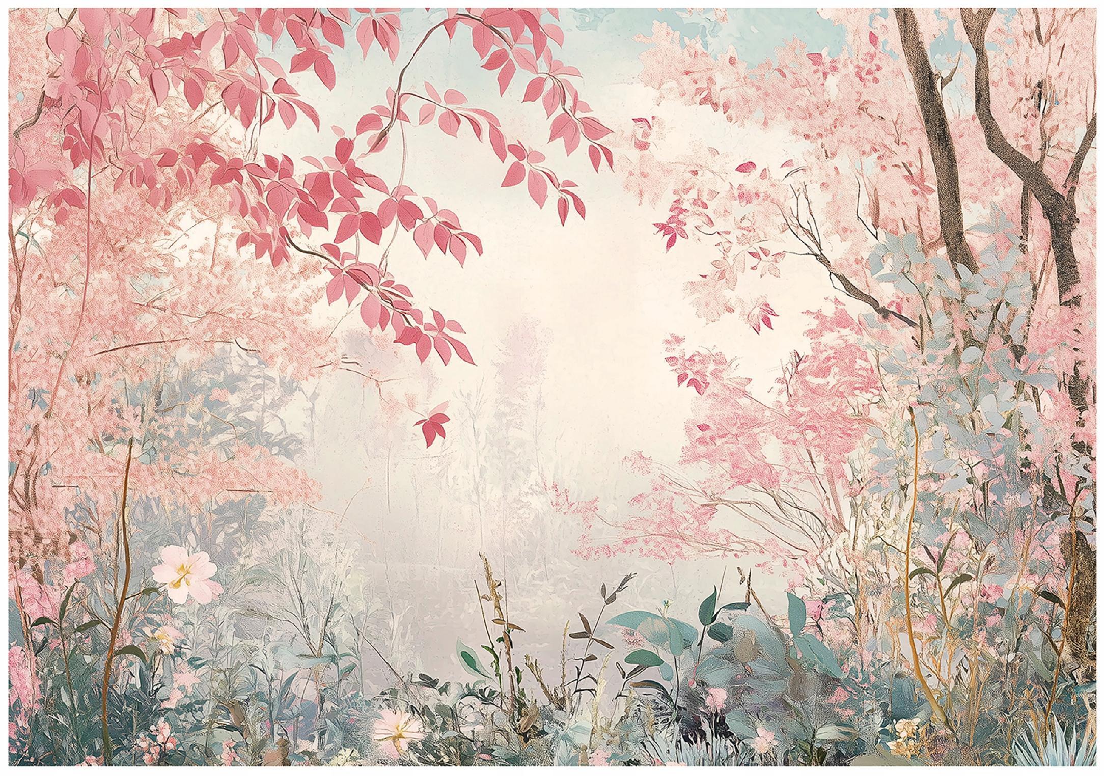 FOTOTAPETE Kinderzimmer Wald Natur Vlies Tapete 300x210 - Multicolor, Papier (300/210cm) - Wallarena