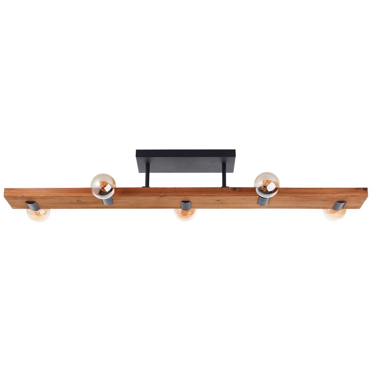 DECKENLEUCHTE Mertes 80115/76 - Braun, Holz (12.5/115/15.7cm) - Brilliant