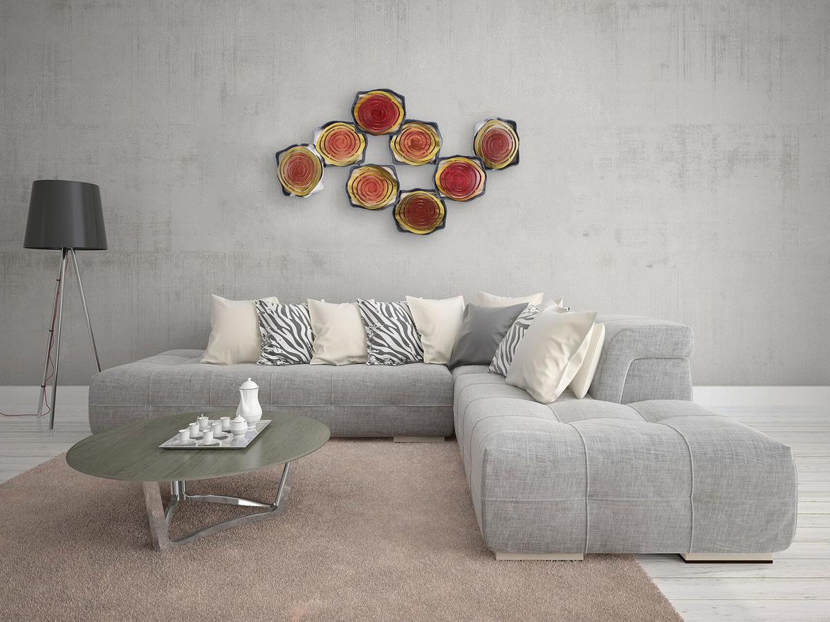 WANDDEKO Rot 124/69 cm - Rot, Metall (5.8/69/8cm) - KUNSTLOFT