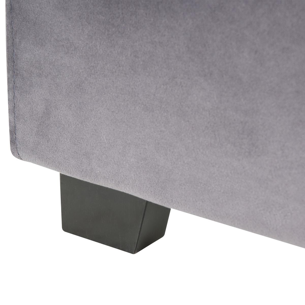 WASSERBETT 160/200 cm Dunkelgrau Rouen - Dunkelgrau, Textil (160/200cm) - Beliani