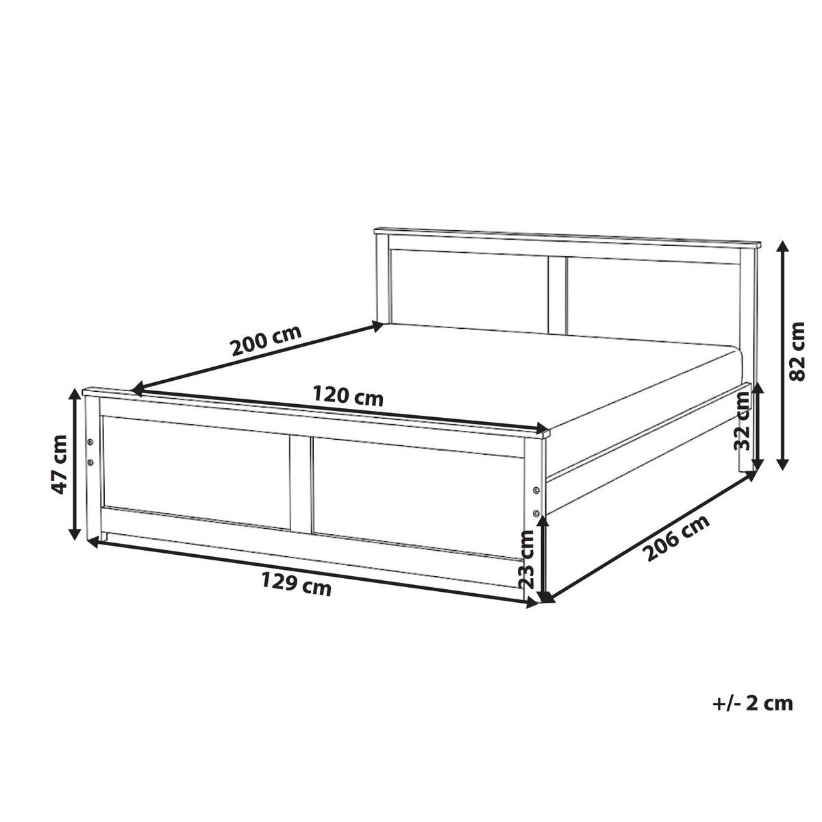 BETT mit Lattenrost 120/200 cm Kiefernholz Hellbraun Dauphin - Hellbraun, Holz (120/200cm) - Beliani