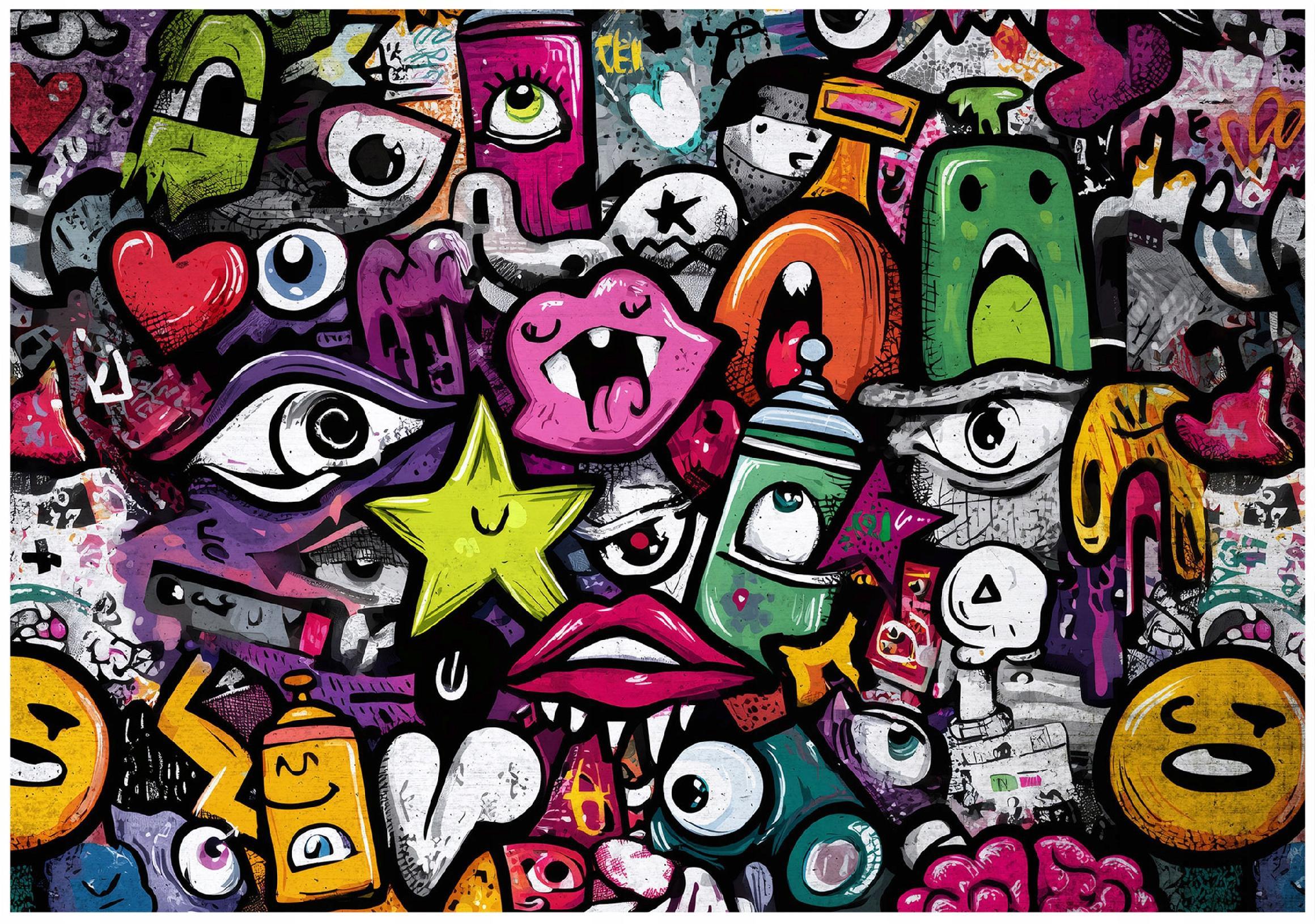 FOTOTAPETE Jungen Graffiti Bunt 400x280 cm - Multicolor, Papier (400/280cm) - Wallarena