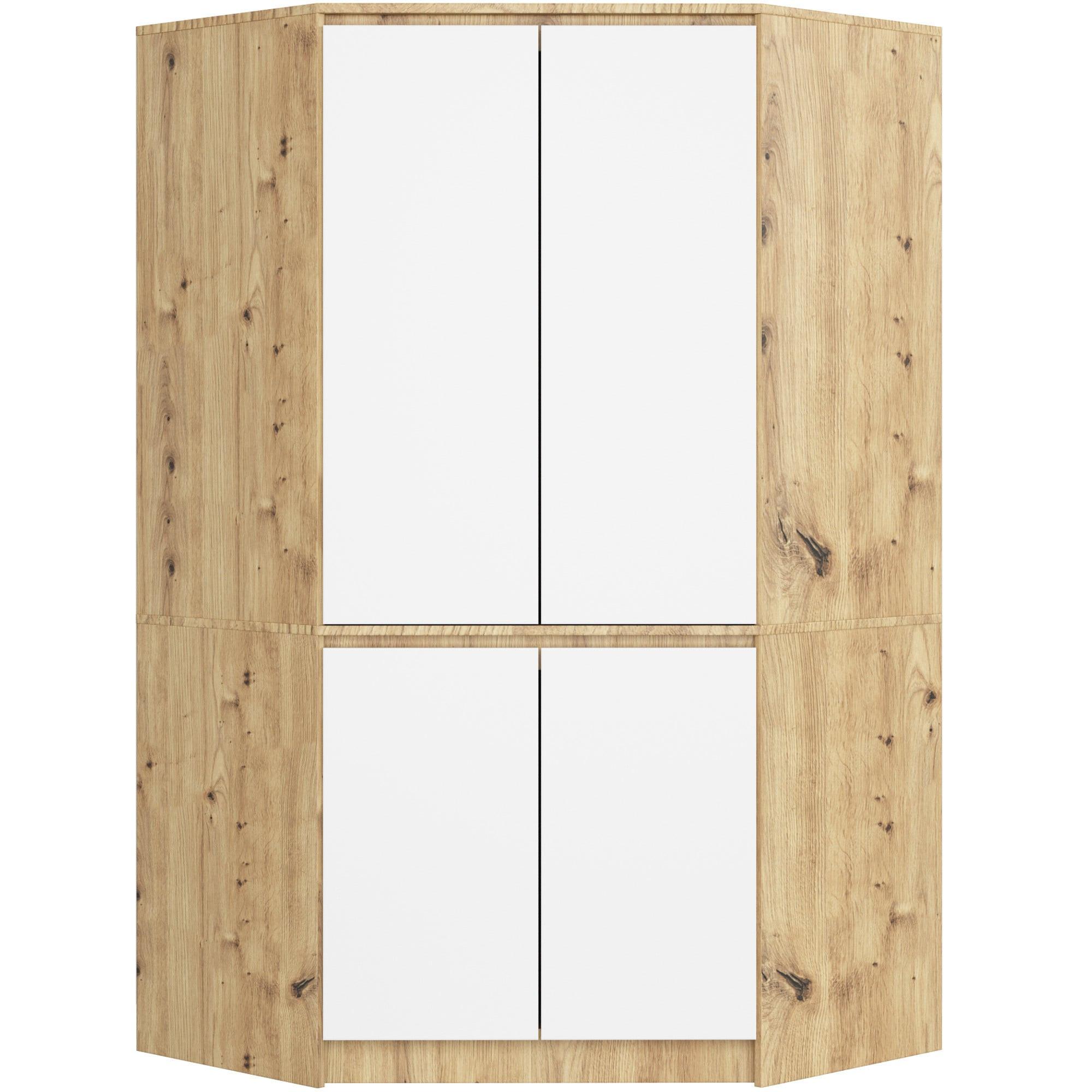 KLEIDERSCHRANK Eiche Artisan, Weiß 180/100/50 - Eiche Artisan/Weiß, Holzwerkstoff (100/180/50cm) - RAUMHIRSCH FURNITURE
