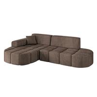 ECKSOFA Ottomane Links LIVO-L1 - 252x173x79,5 cm Braun - Braun, Holzwerkstoff/Textil (252/173cm) - ALTDECOR