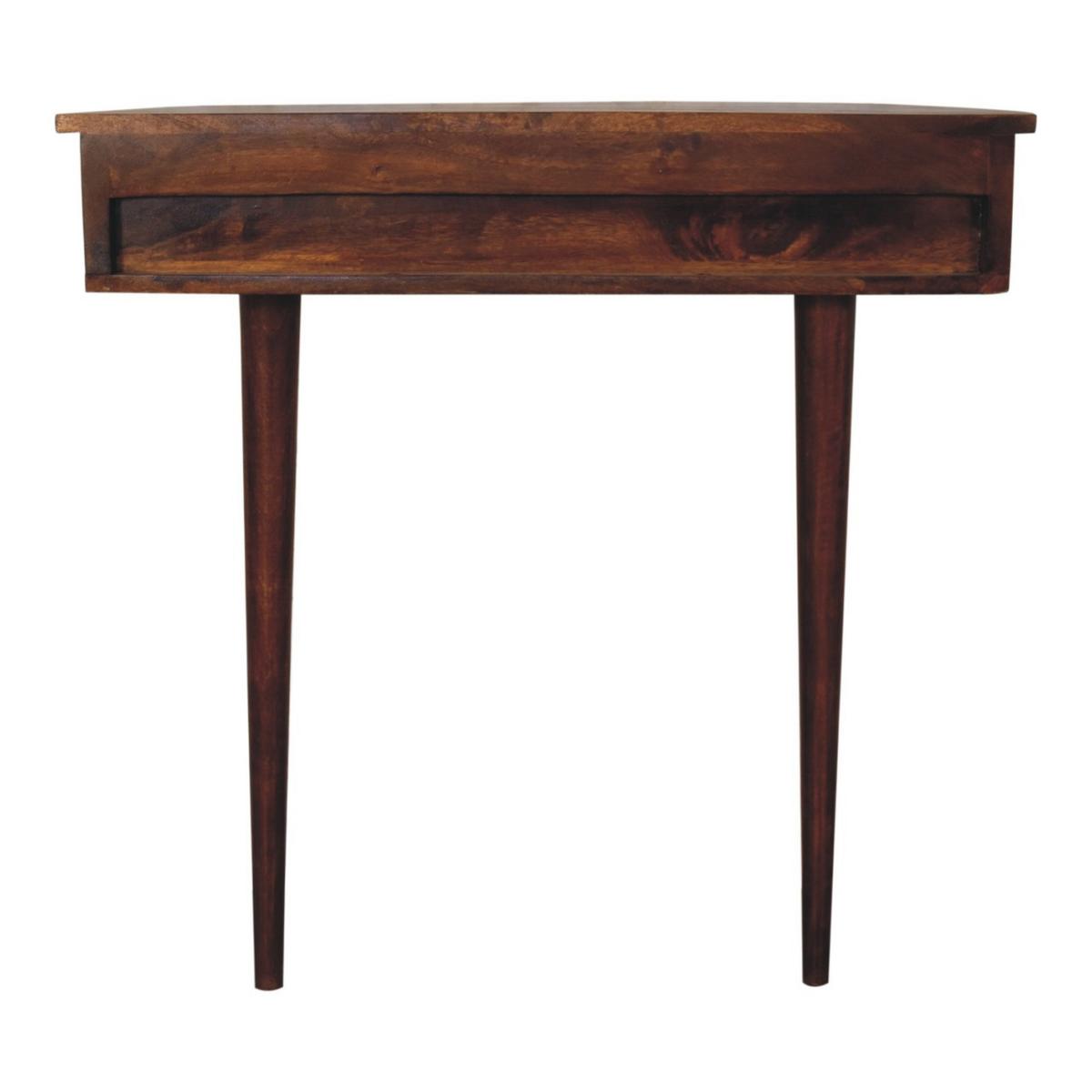 KONSOLE Rückwandfrei Montiert Kastanie, 1 Schublade, Dunkelbraun - Dunkelbraun/Messingfarben, Mangoholz/Holz (32/80/80cm) - Artisan Furniture