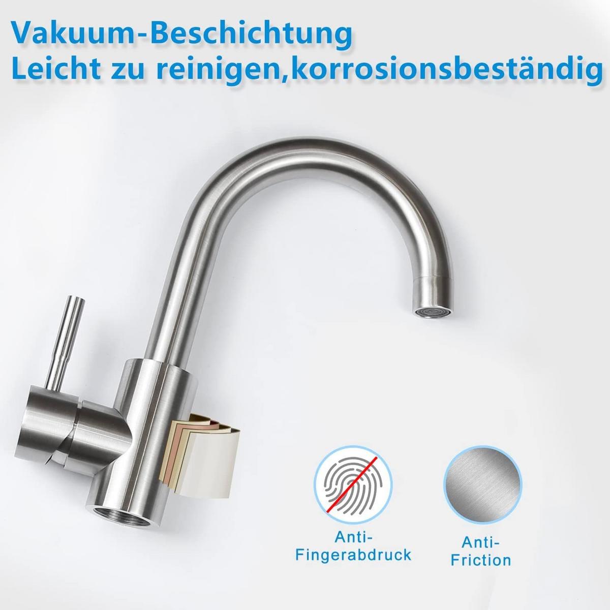 WASCHTISCHARMATUR SARAH 24/6/24 cm - Silberfarben, Metall (6/24/24cm) - Nettlife