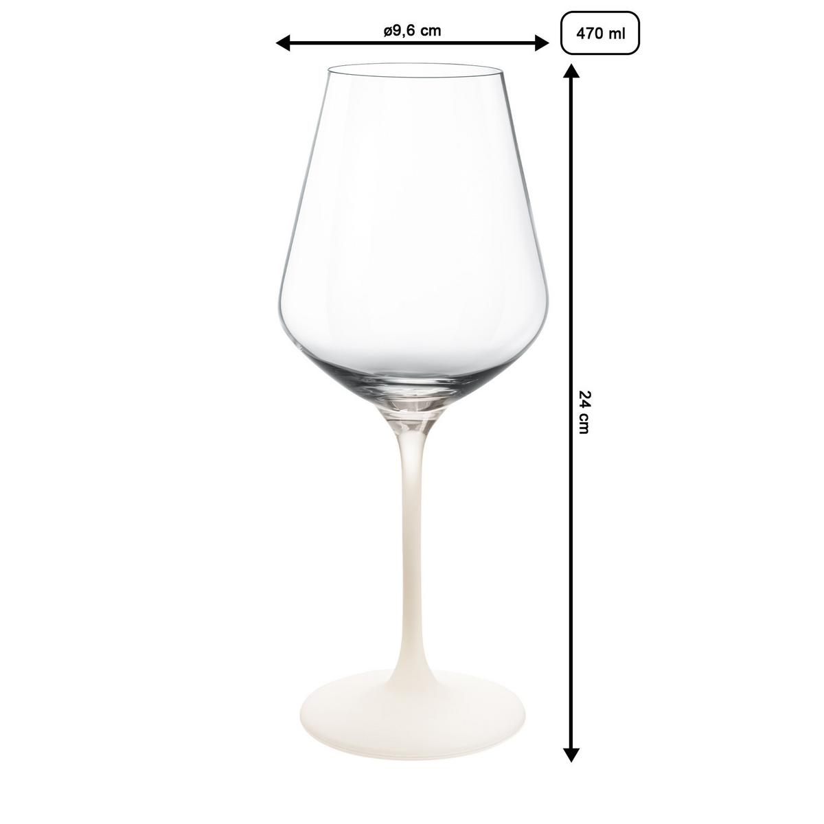 ROTWEINGLÄSER Manufacture Rock weiß-transparent 470 ml 4er Set - Transparent/Weiß, Glas (0.47L) - Villeroy & Boch