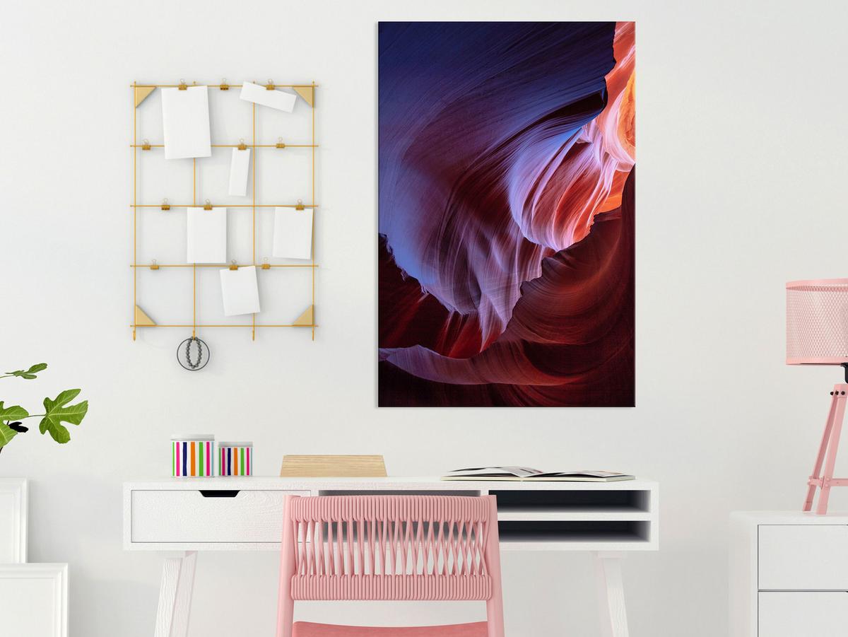 KUNSTDRUCK Lila 40/60 cm - Rot/Lila, Textil (40/60cm) - KUNSTLOFT