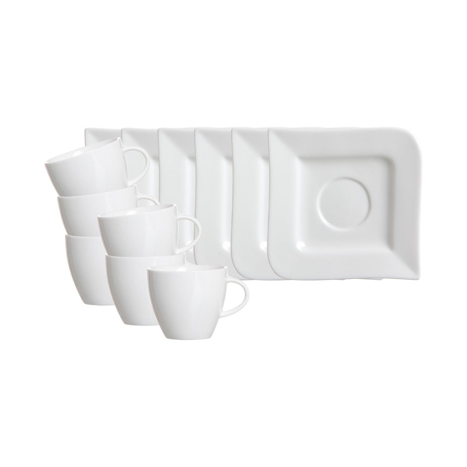 ESPRESSOTASSEN MIT UNTERTASSEN Melodie weiß 80 ml 6er Set - Weiß, Keramik (0.08L) - Ritzenhoff Breker