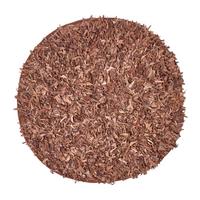 SHAGGY-TEPPICH Dallas rund 150 cm - Cognac, Leder (150/150cm) - Homescapes