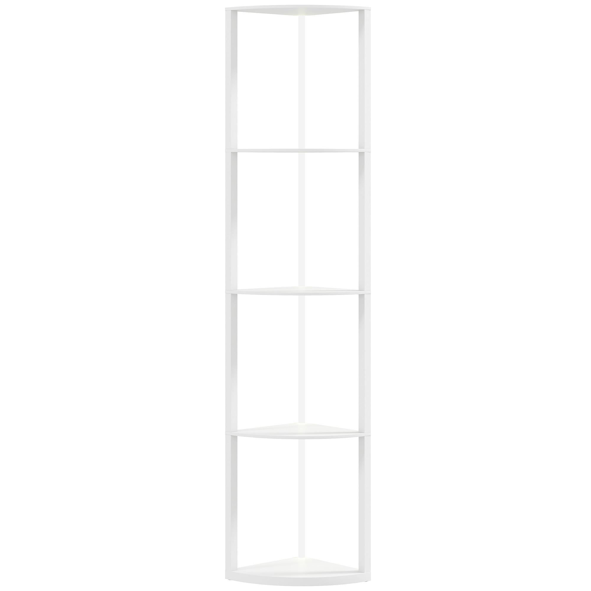 STEHLAMPE MDF Weiß - Weiß, Holzwerkstoff (42/29.5/163cm) - HOMCOM