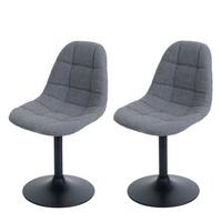 ESSZIMMERSTUHL Grau 2er-Set - Dunkelgrau/Grau, Textil (47/83/43cm) - MCW