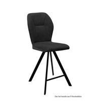 THEKENSTUHL drehbar (8er-Set) Diantha 51x109x60 Schwarz/Anthrazit - Anthrazit/Schwarz, Kunststoff (60/109/51cm) - 58aufmkessel