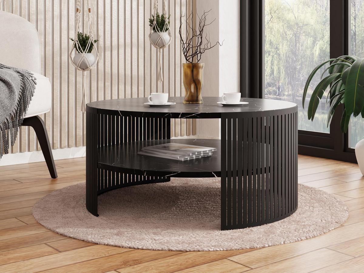 COUCHTISCH Fikoli - Multicolor/Schwarz, Holzwerkstoff/Metall (75/75/40cm) - MIRJAN24