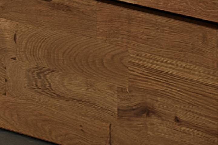 Bettschubkasten Echtholz Wildeiche teilmassiv 2er Set inkl. Hartbodenrollen