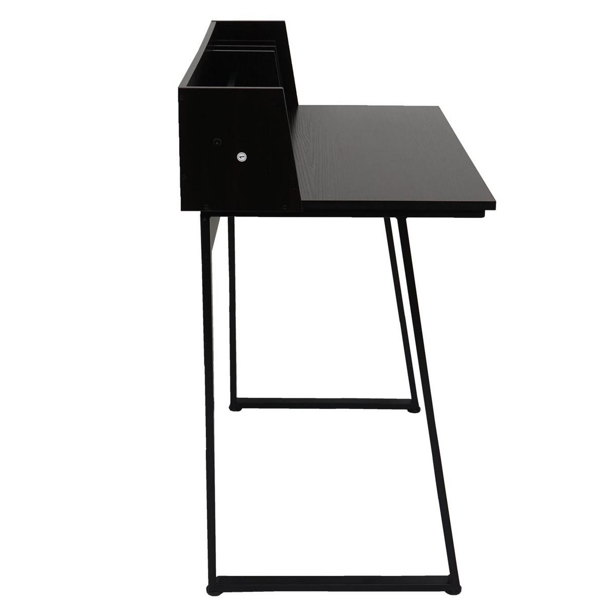 SCHREIBTISCH eckig Schwarz - Schwarz, Metall (51/82/94cm) - MCW