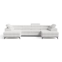 ECKSOFA U Argon Grau - Schwarz/Grau, Holz/Textil (322/190cm) - Graingold