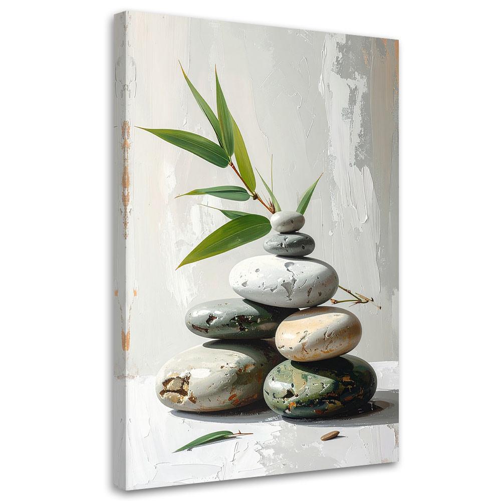 LEINWANDBILD Zen und Orientalisch 80x120cm - Grau, Textil (80/120cm) - Feeby