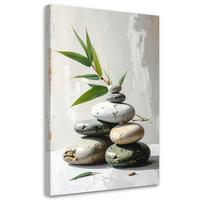 LEINWANDBILD Zen und Orientalisch 80x120cm - Grau, Textil (80/120cm) - Feeby